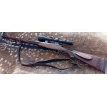 Prodloužení pažby na kulovnici, spoj maskován krycí řezbou ("zetka Brno)